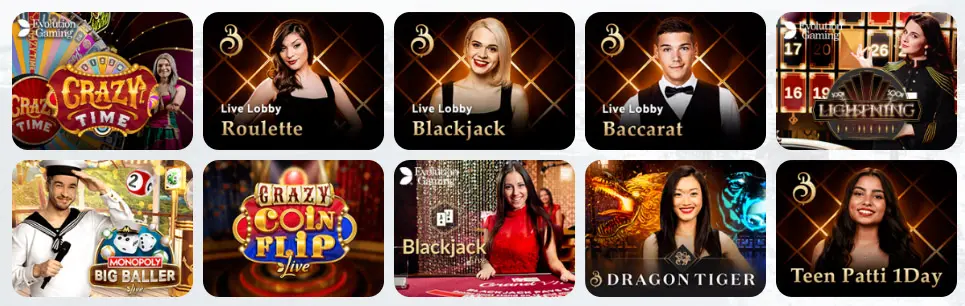 Jeux de casino en direct SLOTNEO CASINO