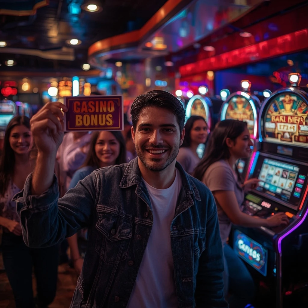 une personne tenant un bonus SlotNeo Casino
